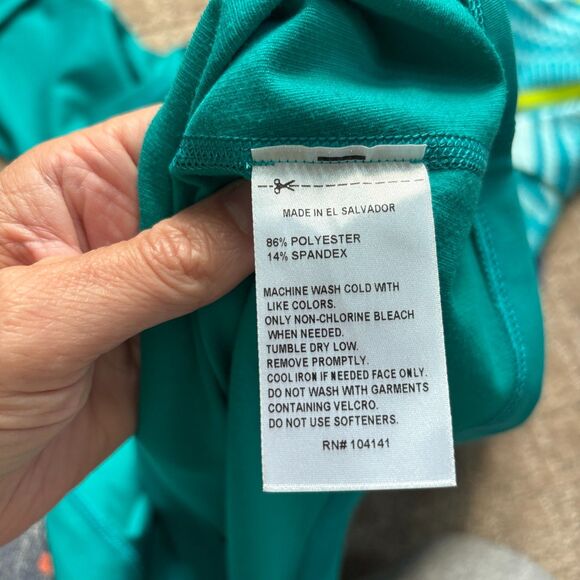 Reebok Cold Weather Compression Shirt Women's S Teal Blue Long Sleeve Mock Neck - Picture 6 of 9